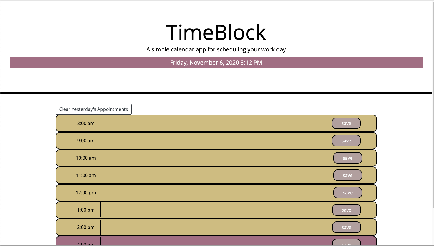 TimeBlock screenshot